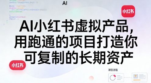 AI小红书虚拟产品,用跑通的项目打造你可复制的长期资产(更新0712)