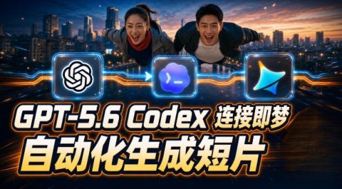GPT-5.6 Codex连接即梦实测!自动生成+拼接完整AI短片,全流程详解