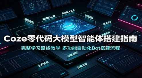 Coze零代码大模型智能体搭建指南:完整学习路线教学,多功能自动化Bot搭建流程