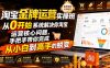 淘宝金牌运营实操班，从0开始系统解决你淘宝运营核心问题，手把手带你完成从小白到高手的蜕变(2026年7月)