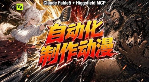 AI自动化动漫制作!Claude Fable 5接入Higgsfield MCP,直接生成完整创意内容