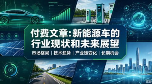 付费文章:新能原车的行业现状和未来展望