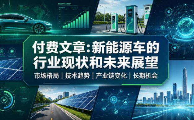 付费文章:新能原车的行业现状和未来展望