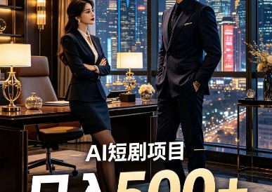 快手AI短剧自动发布，矩阵批量运营变现，轻资产副业项目，日入500+【揭秘】