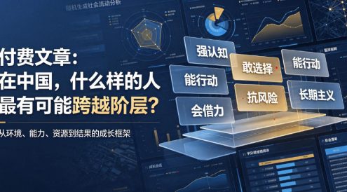 付费文章：在中国，什么样的人最有可能跨越阶层？
