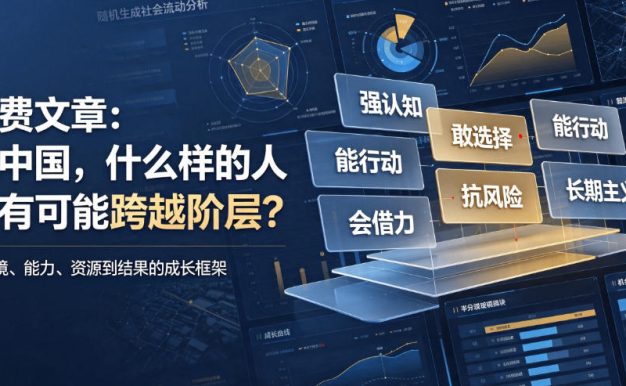 付费文章:在中国,什么样的人最有可能跨越阶层?
