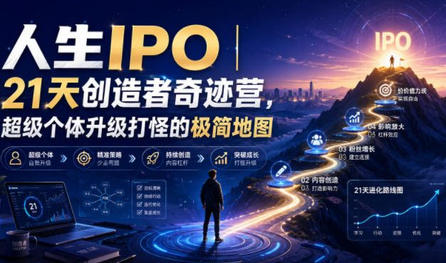 人生IPO︱21天创造者奇迹营,超级个体升级打怪的极简地图
