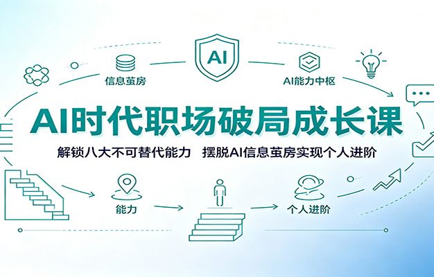 AI时代职场破局成长课:解锁八大不可替代能力,摆脱AI信息茧房实现个人进阶
