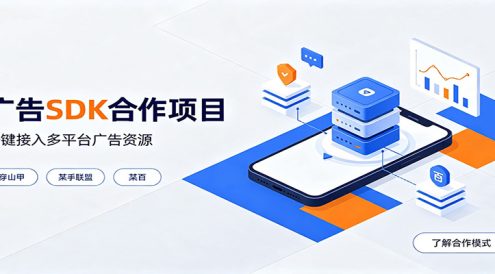 对接穿山甲、某手联盟、某百等平台的广告。SDK模式，一台设备日收益200+