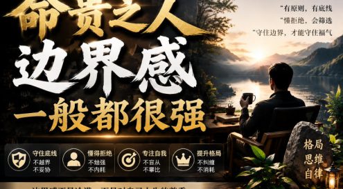 付费文章：命贵之人，边界感一般都很强
