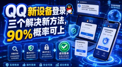 QQ新设备登录,三个解决新方法,90%概率可上