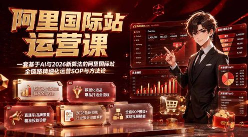 阿里国际站运营课:一套基于AI与2026新算法的阿里国际站全链路精细化运营SOP与方法论(更新