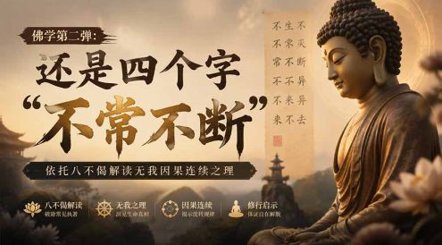 付费文章:佛学第二弹:还是四个字“不常不断”依托八不偈解读无我因果连续之理