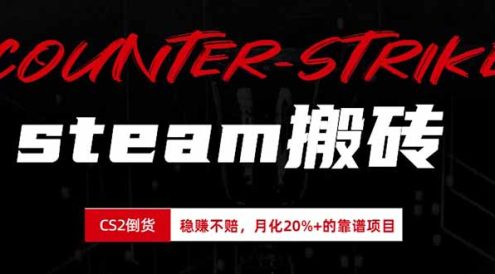 steam搬砖,倒卖cs2饰品,达到月化20%+的收益,真正的靠谱可落地长期项目