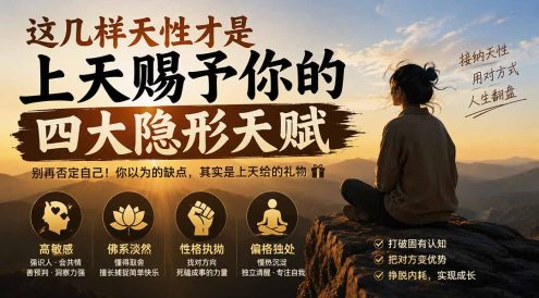 付费文章:这几样天性才是上天赐予你的四大隐形天赋
