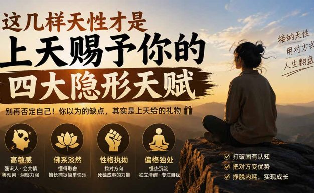付费文章：这几样天性才是上天赐予你的四大隐形天赋
