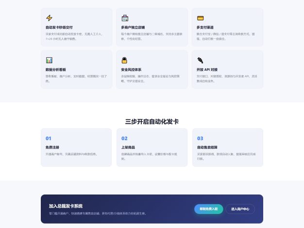 总裁自动发卡系统源码