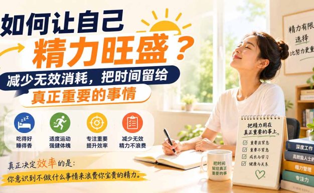 付费文章：如何让自己精力旺盛？减少无效消耗，把时间留给真正重要的事情