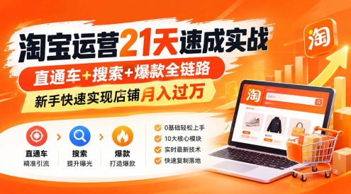 淘宝运营21天速成实战(更新8月