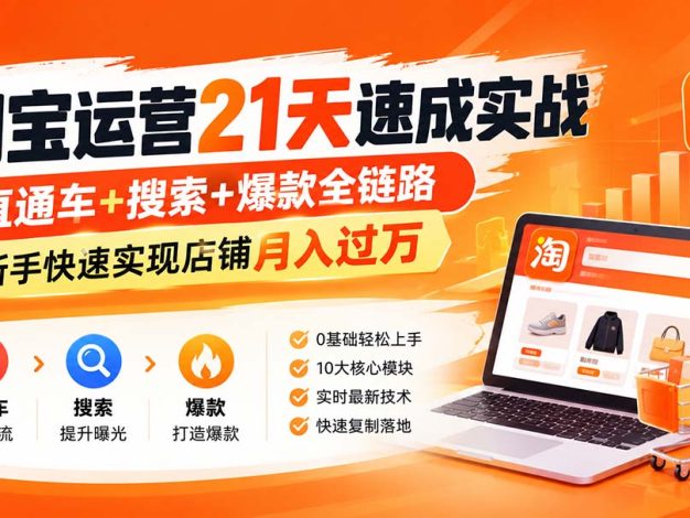 淘宝运营21天速成实战(更新8月