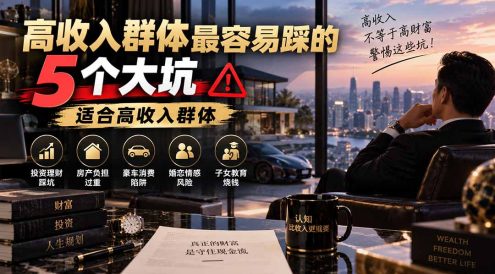 付费文章:高收入群体最容易踩的5个大坑,适合高收入群体