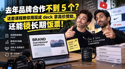 去年品牌合作不到 5 个?这套课程教你用现成 deck 拿高价赞助,还能锁长期饭票【原创双语字幕】