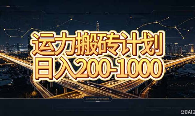 运力搬砖,风口项目。当日收益稳定200-1000。 每天仅需一小时,新人轻松上手。