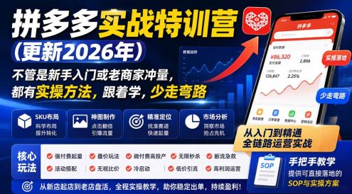 拼多多实战特训营(更新0915