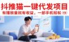 抖推猫一键代发项目，有播放量就有收益，一部手机轻松5张