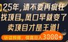 什么？25年你还在疯狂找项目做，醒醒吧，看完这些你全都懂了【揭秘】