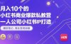 月入10个的小红书商业爆款私教营，一人公司小红书IP打造，爆款笔记，商业变现秘籍