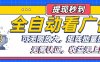全自动看广告项目，可无限放大，可矩阵批量操作