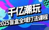2025盲盒全域全套打法课，盲盒起号、选品、话术、私域等