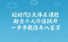 AI时代5大体系课程：助力个人价值跃升，一步步教你年入百万