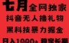 7月最新风口抖音无人直播纯暴力撸音浪，不出镜不说话，黑科技全自动运行，长期稳定，日入1k【揭秘】