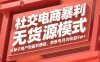 社交电商暴利无货源模式：从种子用户到盈利爆破，单账号月均收益5w+