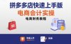 拼多多店快速上手版电商会计实操-电商财务教程