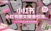 小红书图文精准引流，小红书实战运营变现课程