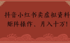 抖音小红书卖虚拟资料矩阵操作、月入十万!