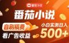 稳定3年官方番茄小说自刷稿费小白单日500+