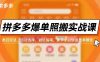 拼多多爆单照搬实战课，类目玩法、活动选择、避坑指南，新手小白快速出单赚钱