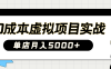 2025淘宝虚拟项目实操指南：0成本开店，新手单店月入5000+【5节系列课程】