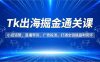 Tk出海掘金通关课，小店运营、直播带货、广告投流，打通全链路盈利闭环