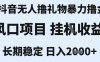 最新风口抖音无人暴力撸金技术，不违规不封号，一个小时收益2k+，小白当天拿结果【揭秘】