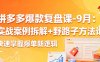 拼多多爆款复盘课-9月：实战案例拆解+野路子方法论，快速掌握爆单新逻辑