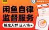 闲鱼卖自律监督服务，人群精准，每天1k+纯利润