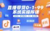 直播带货0~1~99系统实操课，自然流、微付费​起号、千川、随心推等，直播带货全链路完整逻辑