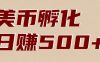美币孵化项目：电脑全自动挂机赚美金，小白轻松上手