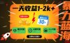 一天收益1-2k+ 稳定项目，暑期暴力蓝海项目，长期稳定，人人可做【揭秘】
