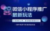 25年下半年微信小程序推广最新玩法，轻松日入800+